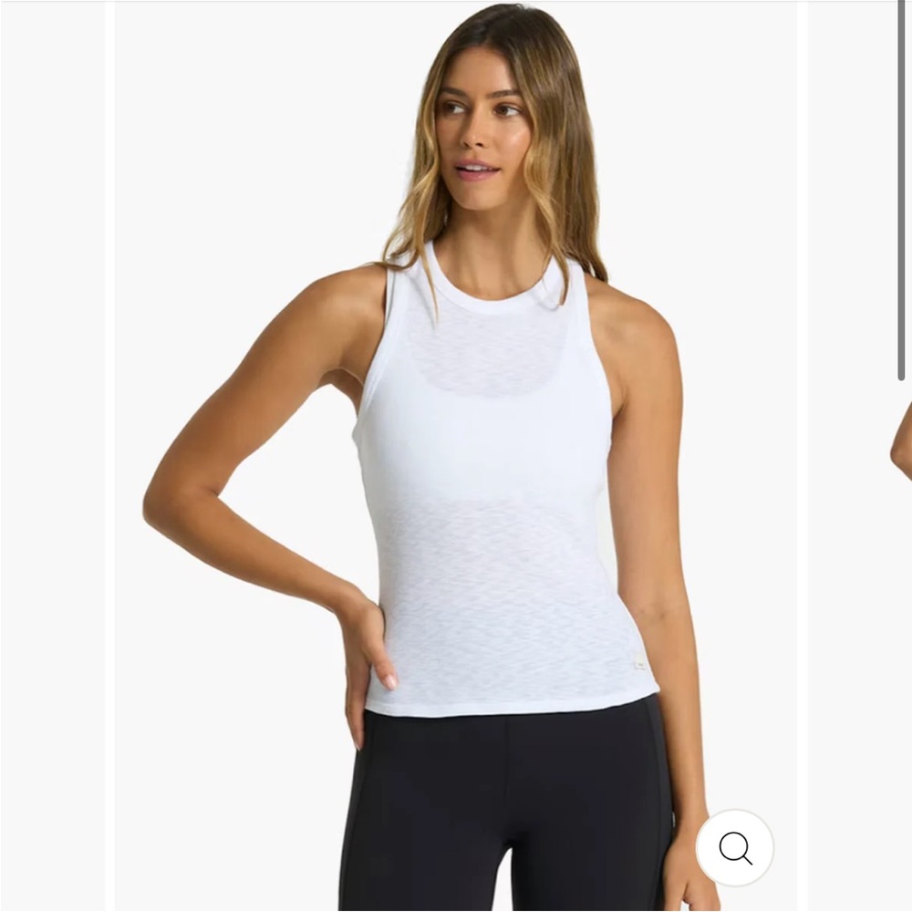 Vuori Sunrise High Neck Tank in White